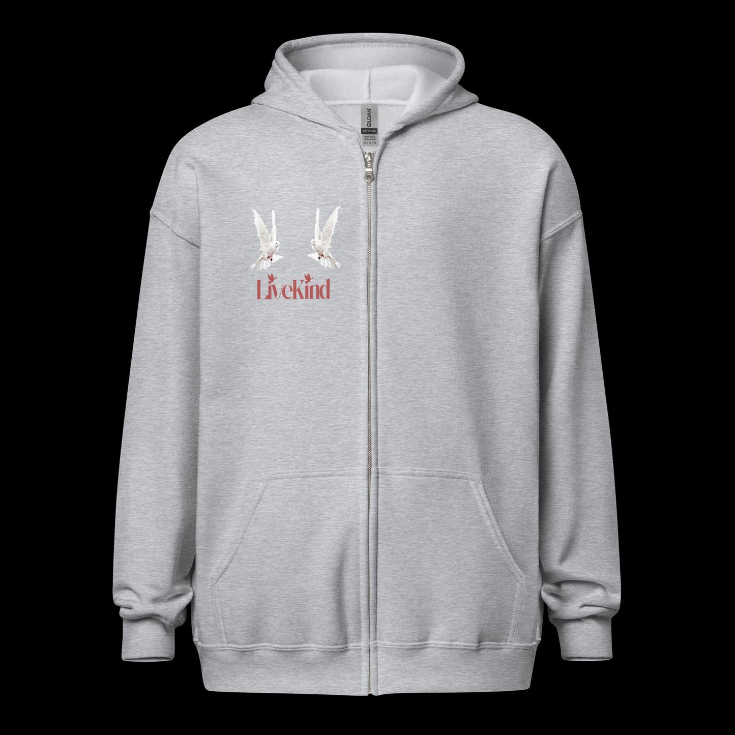 Dove heavy blend zip hoodie